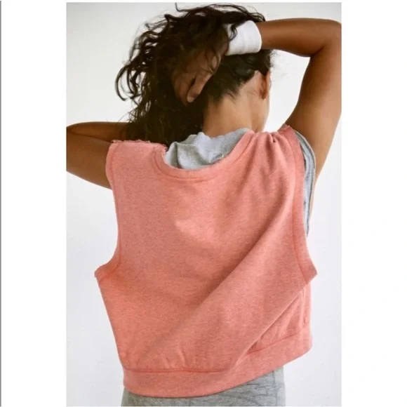 Free People Movement NWT Kick It Muscle Tank Crop Hot Watermelon Warmup Top - Picture 4 of 11